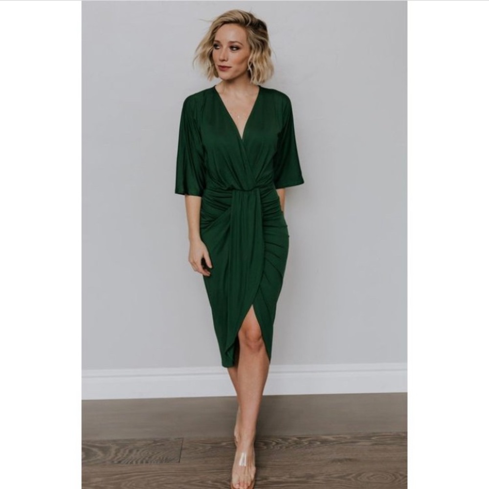 Baltic Born Mimi MIDI Dress Hunter Green size small never worn